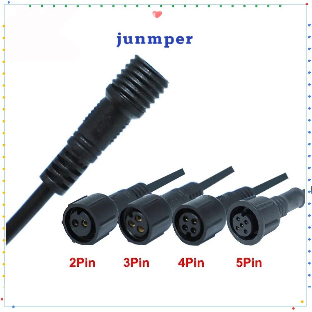 JUNMPER 2Pin 3Pin 4Pin แจ็ค, IP67 20 ซม.ชายหญิง LED Connector, สายสีดํา 2Pin 3Pin 4Pin สายไฟกันน้ํา 