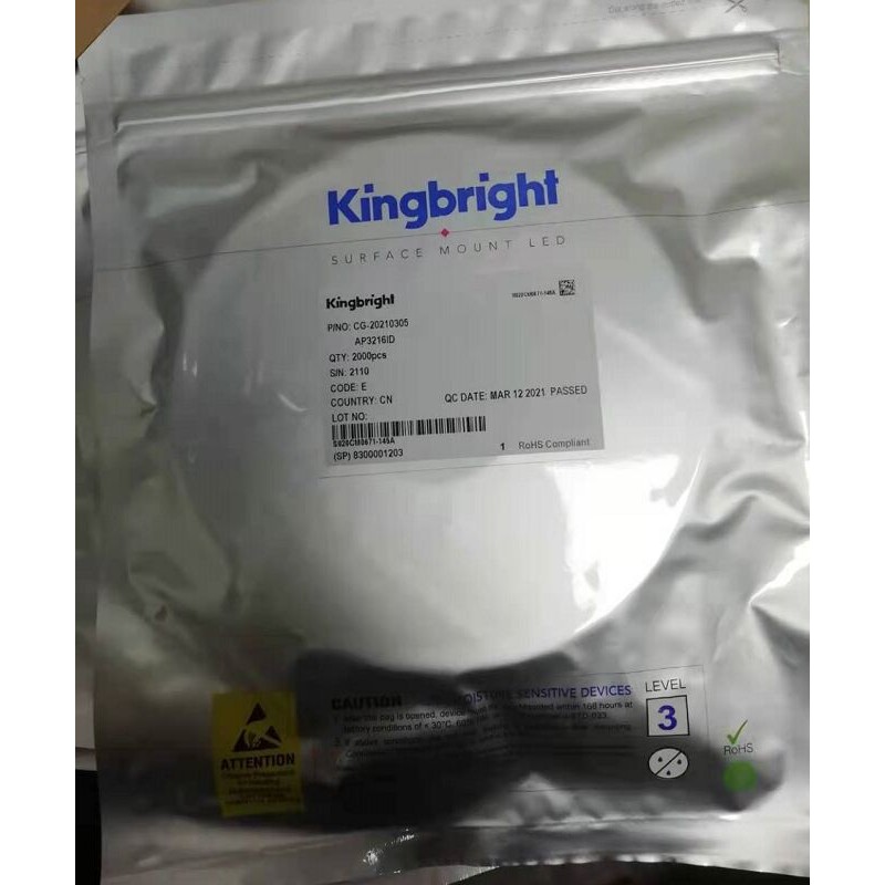 L-1553 KINGBRIGHT LED ไต้หวัน วันนี้ไดโอดเรืองแสง AP3216ID AP3216SGD