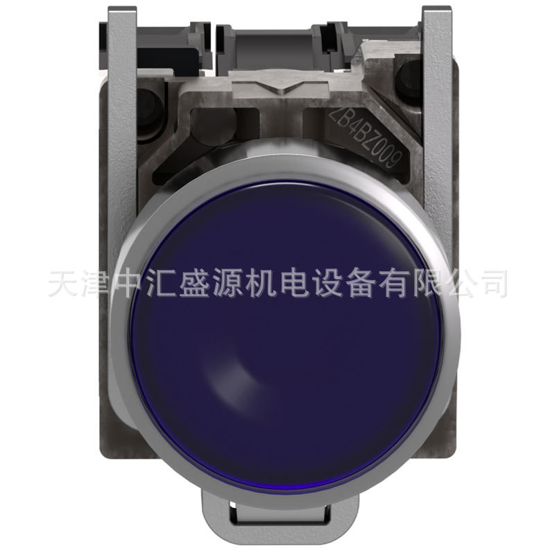 ปุ่มกดเรืองแสง XB4BW36M5 240V สีน้ำเงิน หัวแบน รีเซ็ต ZB4BW0M65+ZB4BW363