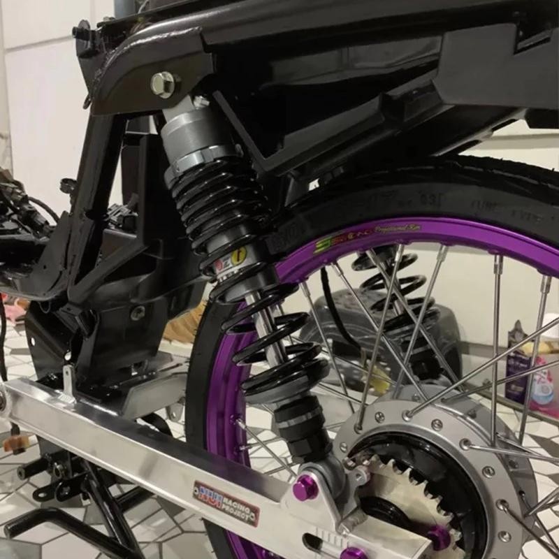 โช๊คหลัง เวฟ (1คู่) 330 340มิล โช๊คหลังเวฟ100 เวฟ110i WAVE125R S X DREAM SUPER CUP โช๊คหลังเวฟ ทรงเดิม สีสวย พร้อมใช้งาน - รูปที่ 2