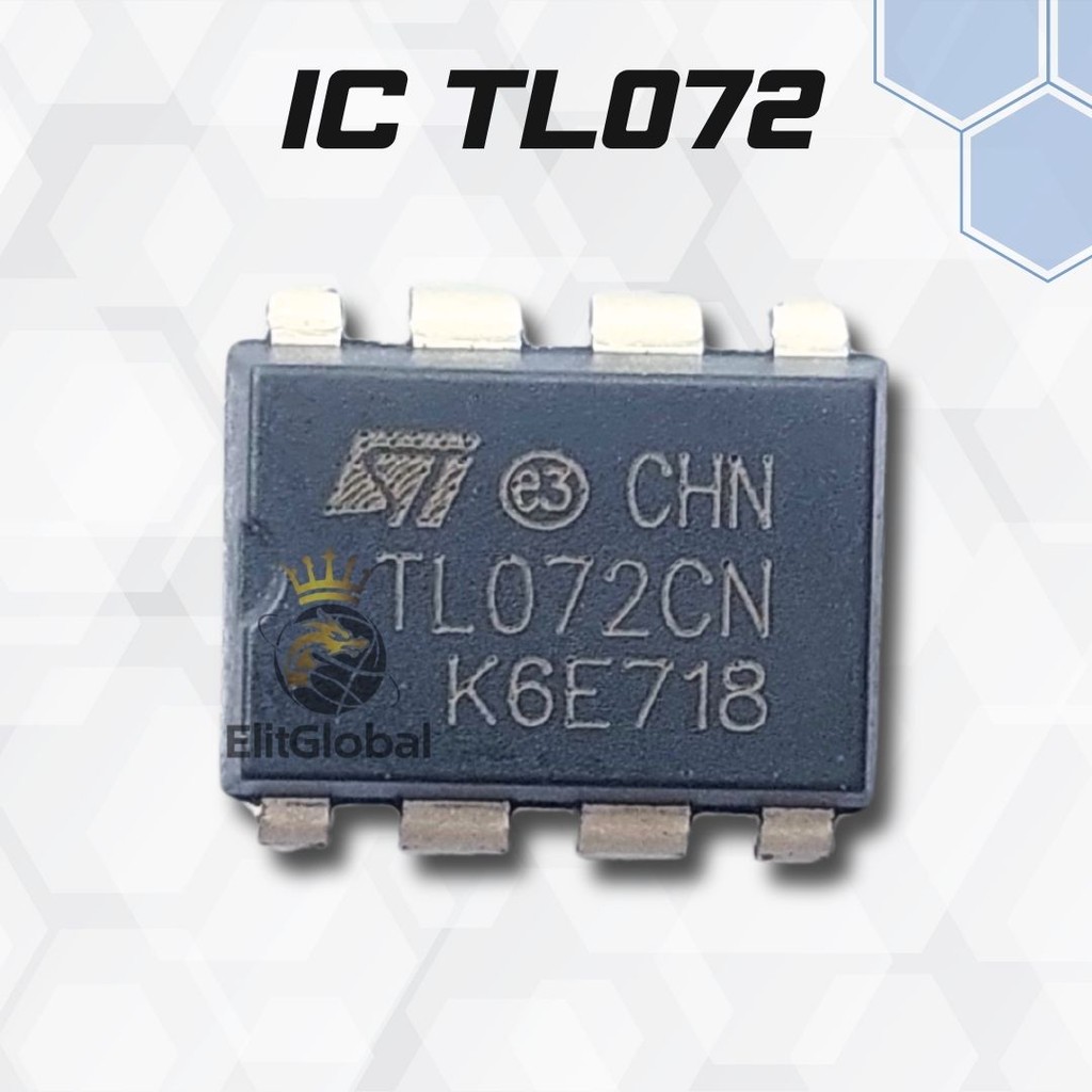 IC TL072 Dual Channel Op-Amp - เหมาะสําหรับเครื่องผสมเสียงและปรีแอมป์