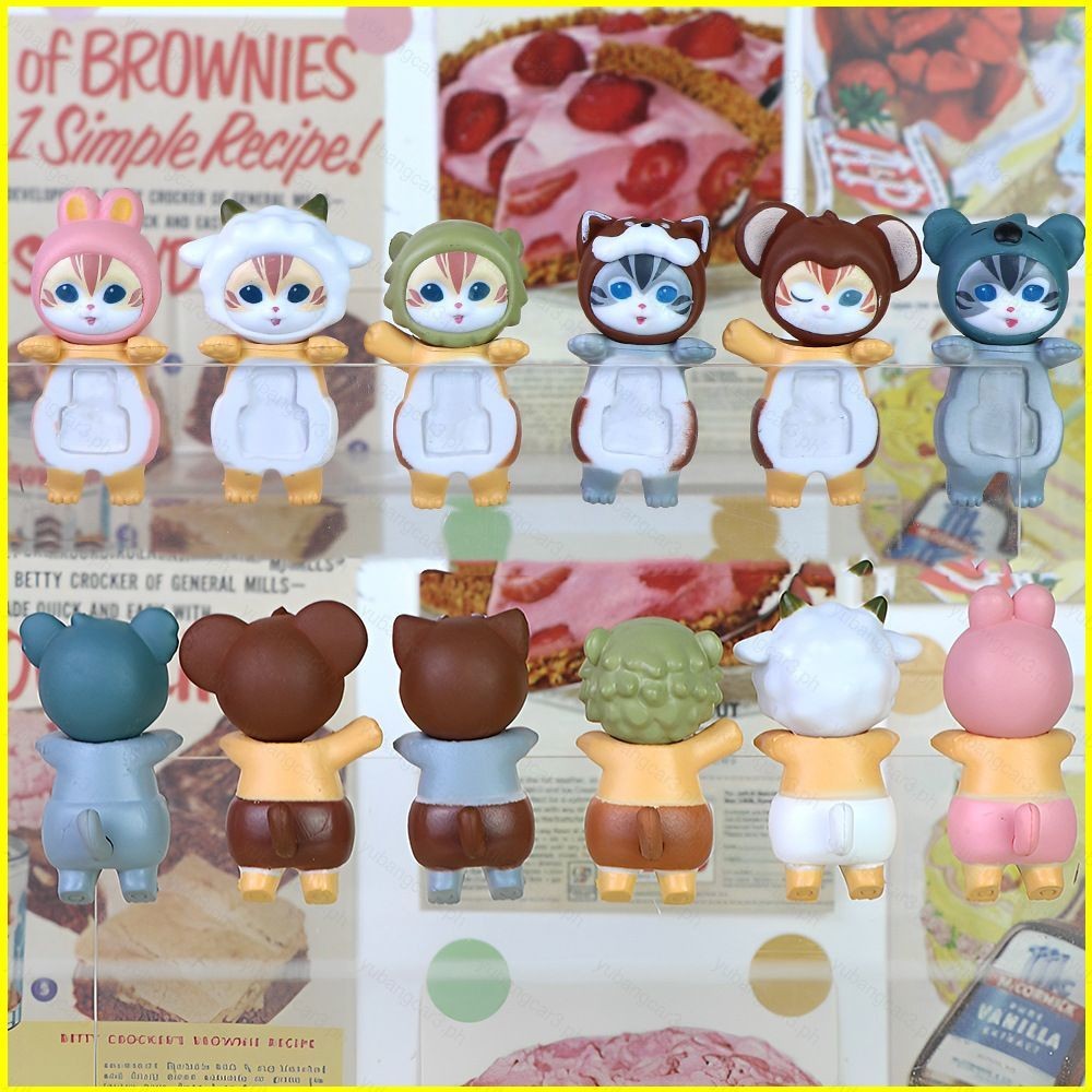 YB3 12 ชิ้น Mofusand Action Figure Lie down Series สติกเกอร์โทรศัพท์มือถือ creative desktop รถอุปกรณ