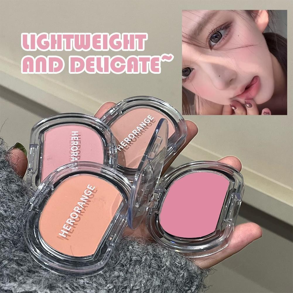 Milk Strawberry Pink Blusher Powder Palette Makeup Nude Matte Blush Rubores Makeup Pink Greyish Z0o2