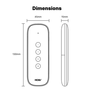 Tuya MOES รีโมทไร้สายแบบใช้ถ่าน 4 ปุ่ม 12 แอคชั่น สัญญาณ Zigbee เอาไว้สั่ง Scene, Automation Scene Remote