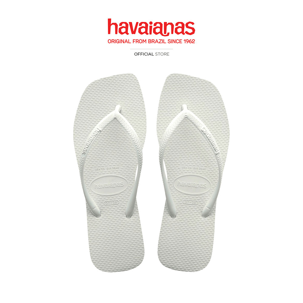 HAVAIANAS รองเท้าแตะ กันน้ำ กันลื่น เบา สบาย Slim Square Flip Flop BLACK 41483010090F_C3BKXX