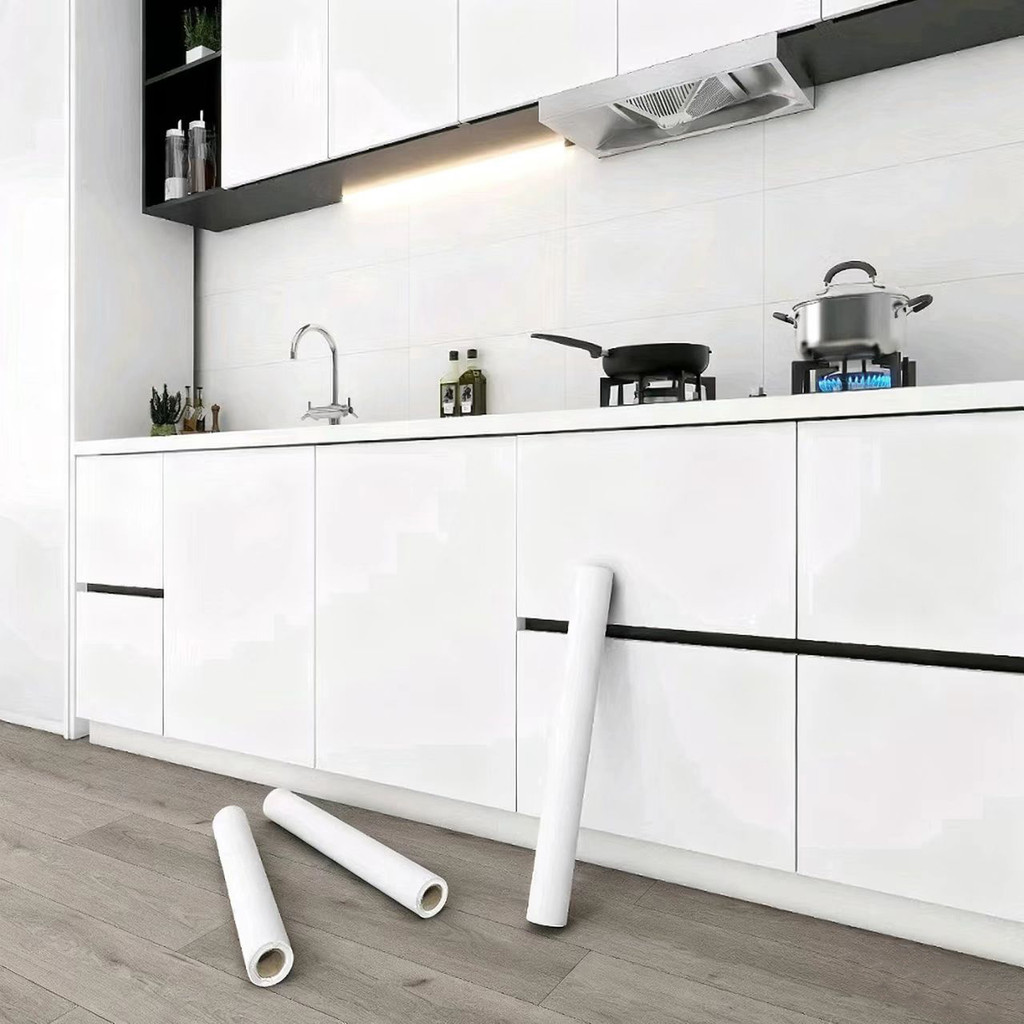 วอลเปเปอร์หินอ่อน กันน้ำมัน วอลเปเปอร์ wallpaper ติดผนัง 60*500cm ในห้องครัว มีกาวในตัว กันน้ำสติ๊กเ
