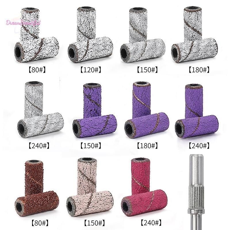 <DBFl-t> 80/150/180/240 แผ่นขัด Zebra ทรายแหวน Bit ทําเล็บมือเล็บเท้าเล็บสว่านไฟฟ้าเครื่องบด Remover เครื่องตัดใหม่