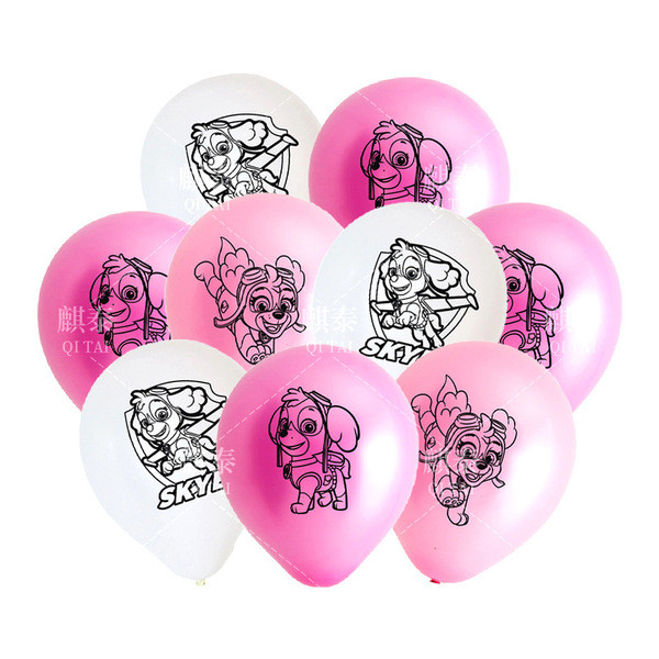 halloween ลูกบอลลูน Pink Patrol Dog Patrol Theme บอลลูนสําหรับตกแต่ง 40 ซม.หนา Patrol Patrol Great C