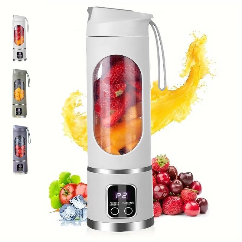 450ml Portable Usb Rechargeable Juicer Blender, Fruit & Vegetable Juicer with Led Display, Juicer Ma