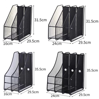 ​​ชั้นวางเอกสารและหนังสือ 4 ชั้น สแตนเลสแข็งแรง ขนาด 32x30x32 ซม. สำหรับจัดเก็บโฟลเดอร์และของใช้​​