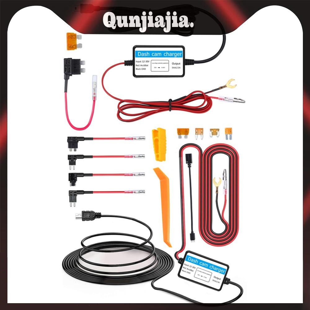 รถ Dash กล้อง Charger สายไฟ 5V 2A รถ DVR บันทึก Hardwire ชุด Low Volt Protection Video Recorder Mini