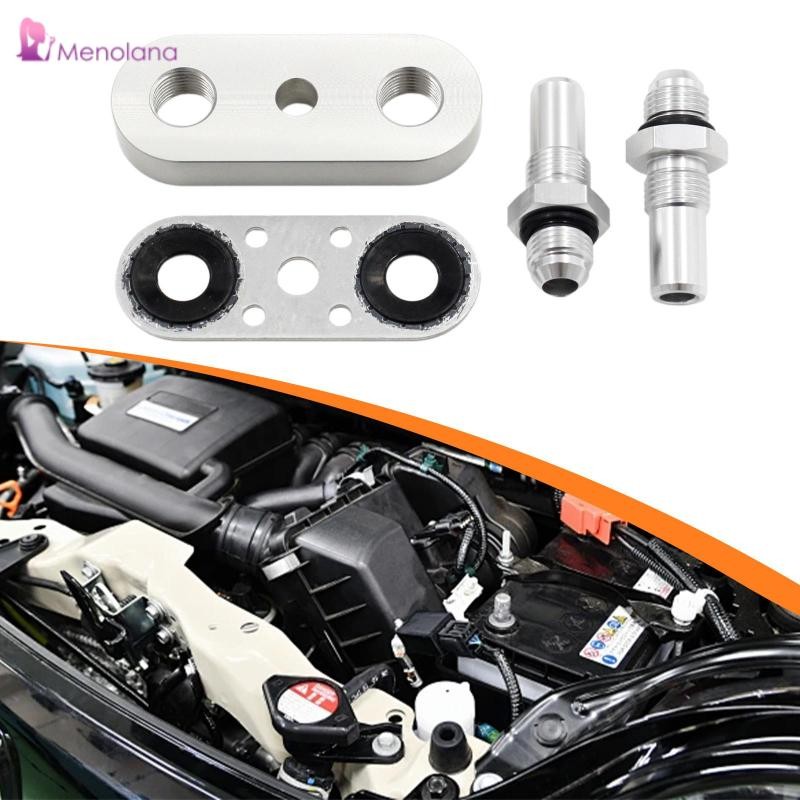 [Menolana] Transmission Cooler Line Adapter Plate Oil Seal Line Connector อลูมิเนียมสําหรับ 8L90E 6L