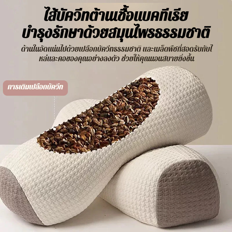 หมอนบัควีทสมุนไพรเพื่อสุขภาพ หมอนรองคอช่วยจัดสรีระกระดูกสันหลังส่วนคอ thumbnail 7
