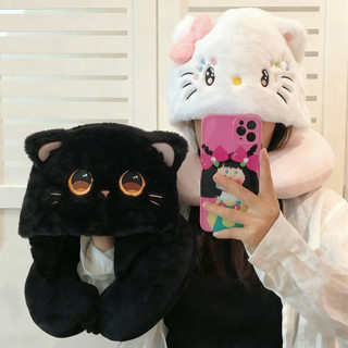 COD[ขายร้อน] หมอนรองคอ ตัวยู พร้อมฮู้ด หมอนรองคอลายการ์ตูน ล…