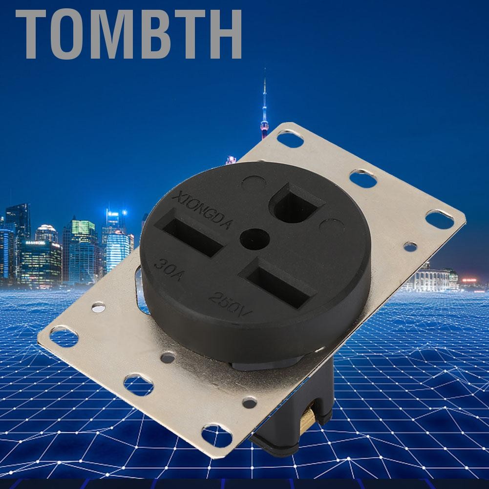 Tombth ปลั๊กไฟขนาดกะทัดรัด 250V 30A 3 Pin Outlet PA66 Shell สำหรับอุปกรณ์จำหน่าย