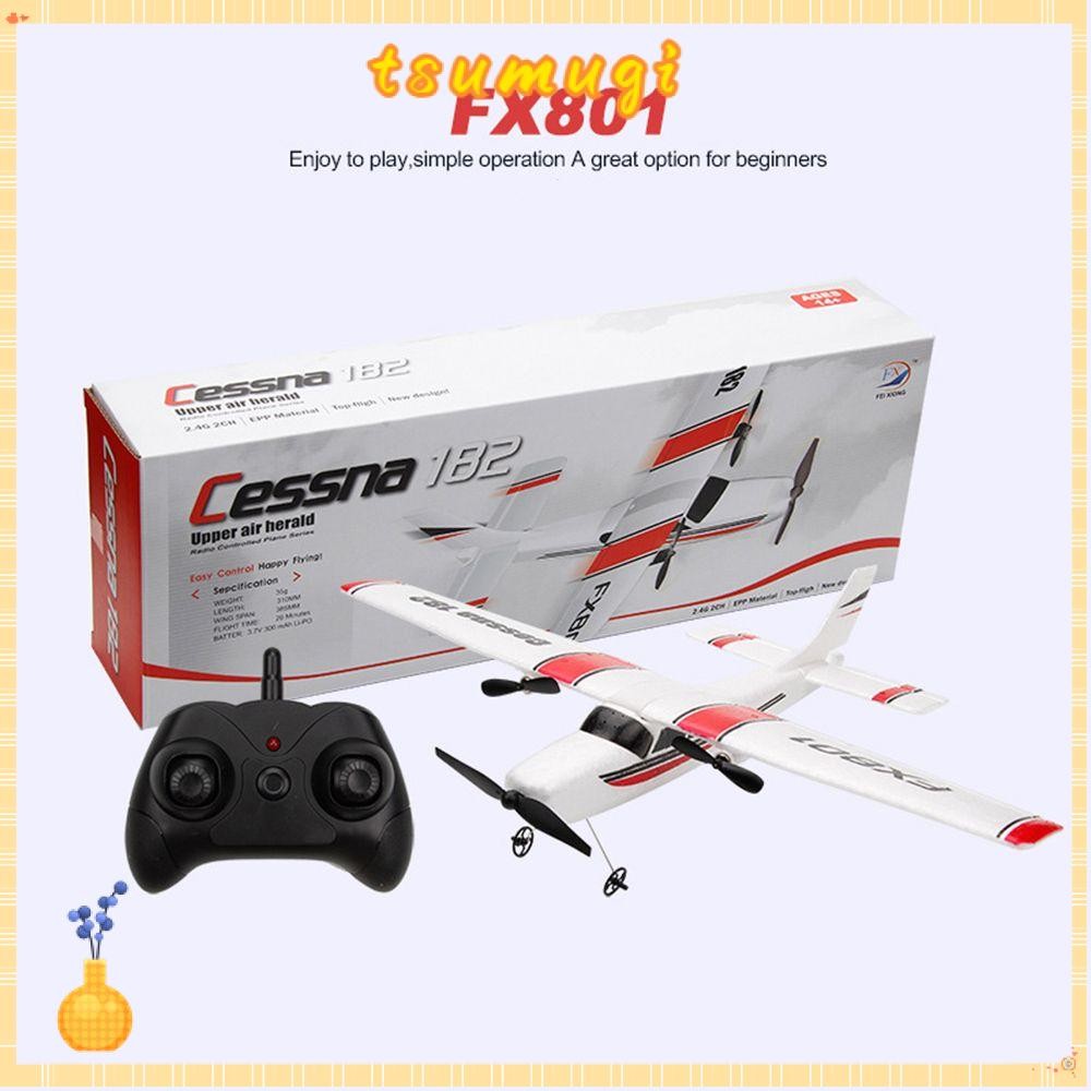 TSUMUGI สําหรับ Cessna 182 FX801 เครื่องบินของเล่นเด็กของขวัญ 2.4G Controller EPP โฟม RC เครื่องร่อน