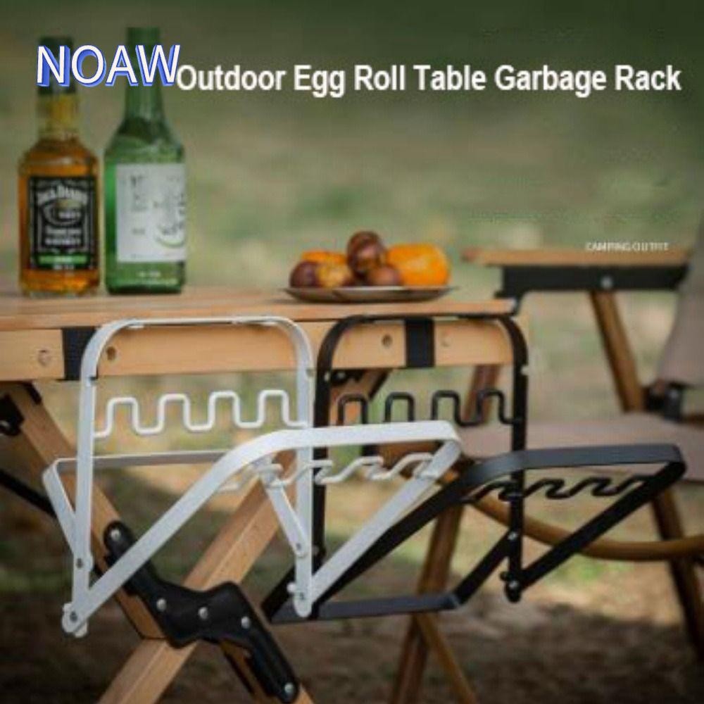 ชั้นวางพลาสติกพับเก็บได้ 22x23 ซม., สีดำ/ขาว สำหรับใช้งานกลางแจ้งและในบ้าน