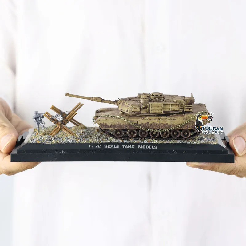 มินิของเล่น Henglong 1/72 Scale RC ถัง US Abrams M1A2 ถัง 3918 พลาสติกแบบคงที่รุ่นไม่มีระบบวิทยุของข