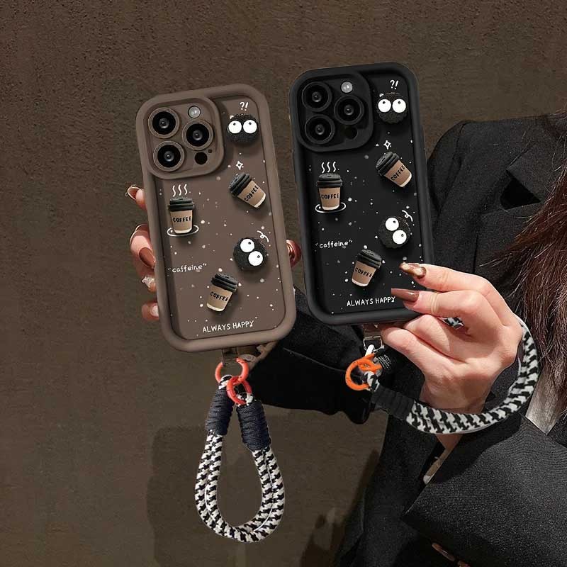 3D กาแฟ Briquet ของเล่นเคสโทรศัพท์สําหรับ OPPO A15 A15S A57 2022 A17 A78 A3 PRO A36 A96 A76 Realme C