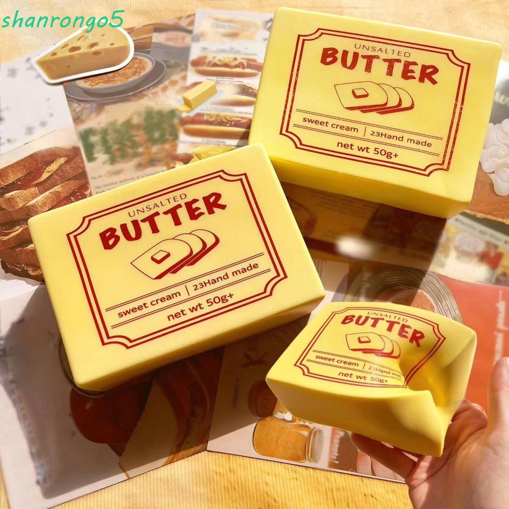 ZONAL ช้า Rebound Squeeze ของเล่น,จําลอง Sensory Butter Block บีบของเล่น,แบบพกพายืดยืดหยุ่น 10.5 ซม.ขนมปังนม Squishy ของเล่นเด็ก