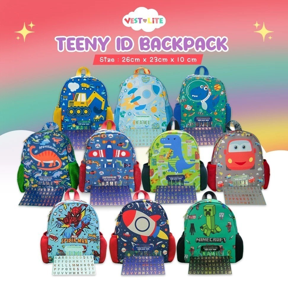 TEENY VESTLITE BAG ALPHABET TEENY ID ALPHABET SCHOOL BAG PAUD
