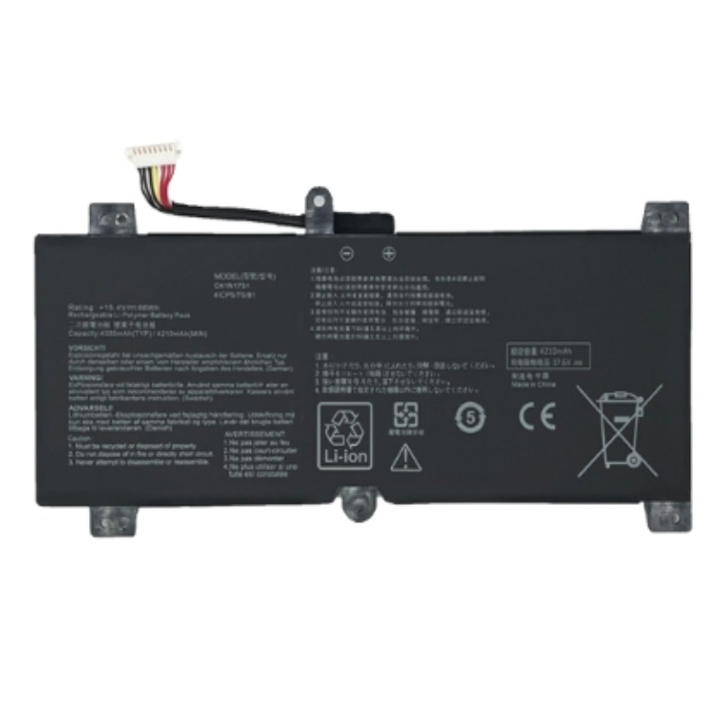 เหมาะสําหรับ Asus C41N1731 มุมขวามุมยาว S5C Rog Gun God 2 GL504G Moba 2 แบตเตอรี่แล็ปท็อป