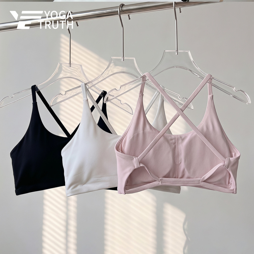 YOGATRUTHSports Bra Cross Beauty Back Cool Feeling Skin Friendly Bra Gym Pilates
