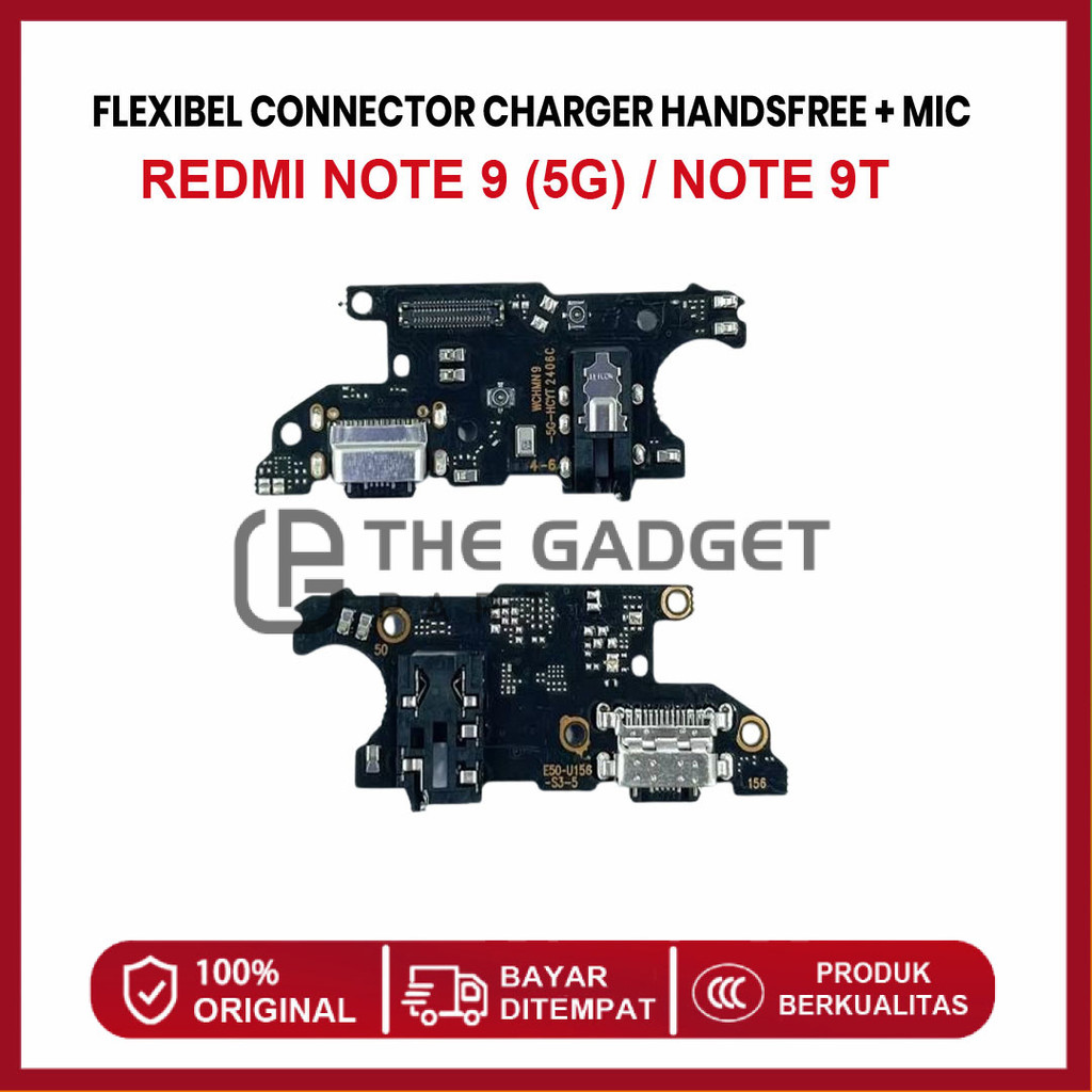 FLEXIBLE CONNECTOR CHARGER XIAOMI REDMI NOTE 9 (5G) / NOTE 9T CONNECTOR HANDSFREE + MIC ORI