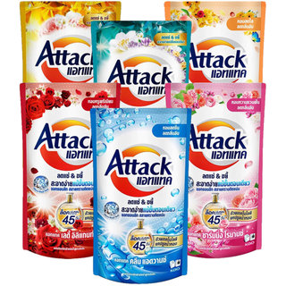 LeeMart น้ำยาซักผ้า แอทแทค Attack Liquid 600-650ML ซักน้ำ ทำความสะอาดผ้า เลือก สูตร และ สี 600-650 มล.