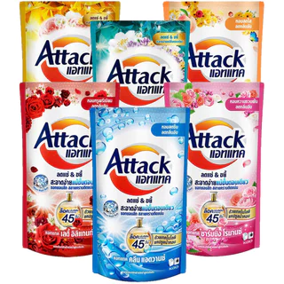LeeMart น้ำยาซักผ้า แอทแทค Attack Liquid 600-650ML ซักน้ำ ทำความสะอาดผ้า เลือก สูตร และ สี 600-650 มล.