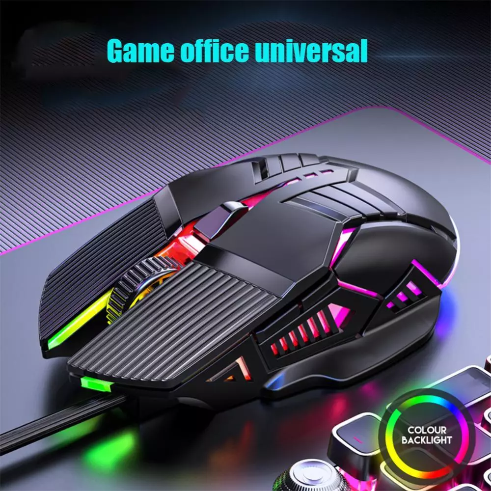 GAOFENG เมาส์เกมมิ่งแบบมีสาย USB 6 ปุ่ม มีไฟ RGB สำหรับ PC แล็ปท็อป J3U8 thumbnail 10