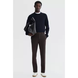 H&M(เอชแอนด์เอ็ม) กางเกงขายาวทรง Slim Fit แบบ Tailored Men Slim Fit Tailored trousers 1253395_8