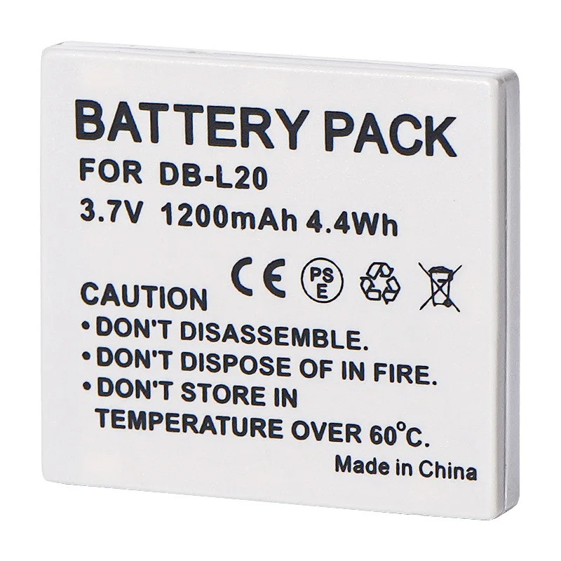 เข้ากันได้กับแบตเตอรี่ Sanyo DMC-C1, C4, C5, CA65, E60, CG6, CA6, PLB-103 DB-L20
