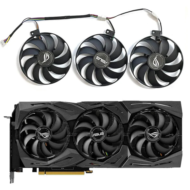 * สําหรับ ASUS RTX2070 ROG Strix-Geforce RTX 2060 Super 2080 Ti RX 5600 XT RX 5700XT กราฟิกการ์ด Fan