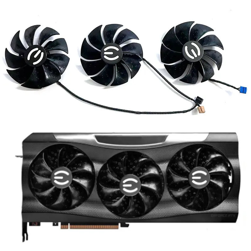* ต้นฉบับสําหรับ EVGA RTX 3090 3070 RTX3080 RTX 3080 TI กราฟิกการ์ด 87 มม.4PIN PLD09220S12H GPU เปลี