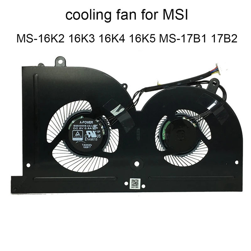 * พัดลมระบายความร้อนโน๊ตบุ๊คสําหรับ MSI GS63VR GS73VR GS62 MS-17B1 MS-16K4 16K5 16K3 CPU GPU พัดลมระ
