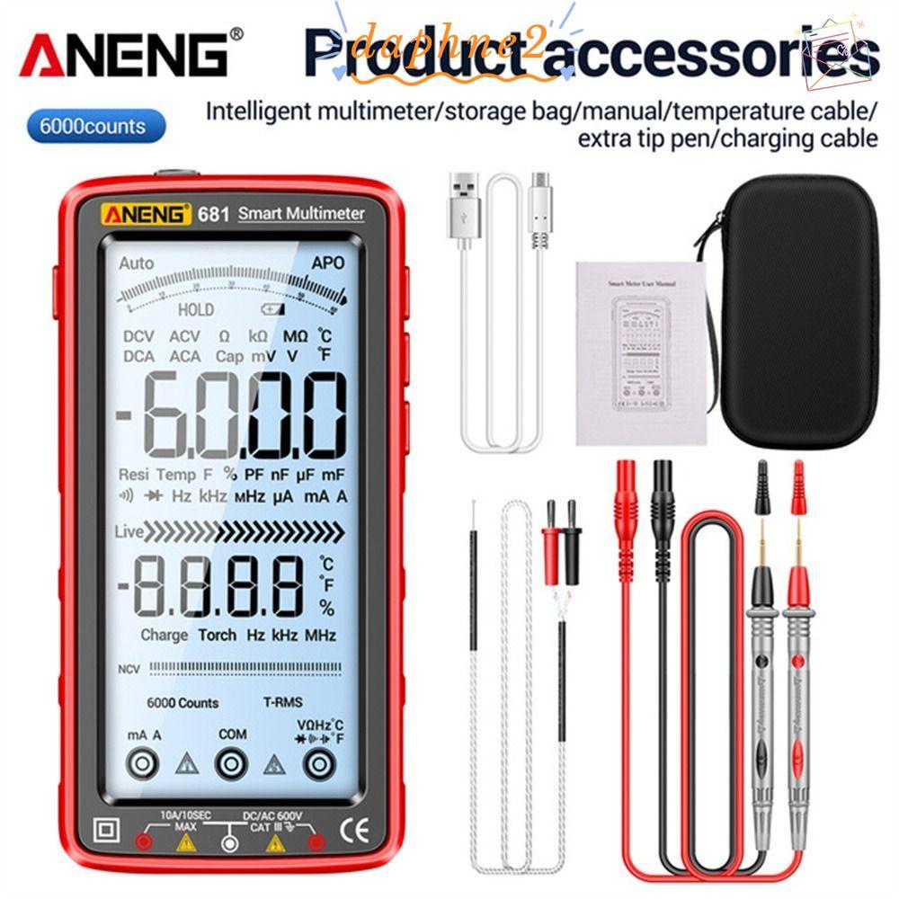 DAPHNES AC/DC แอมป์มิเตอร์ความแม่นยําสูงชาร์จ ANENG 681 682 เครื่องทดสอบแรงดันไฟฟ้า