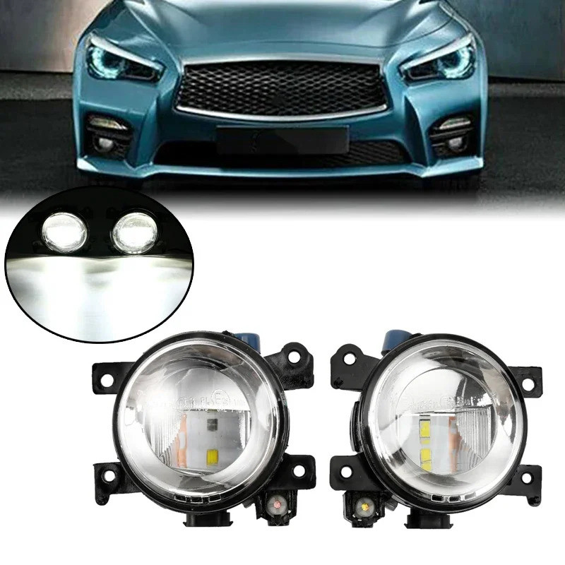 1 คู่ไฟ LED หมอกสําหรับ Infiniti Q50 2014-18 QX60 QX80 Q70/Q70L/Q70 2014-2018 ขับรถ DRL Light 261504