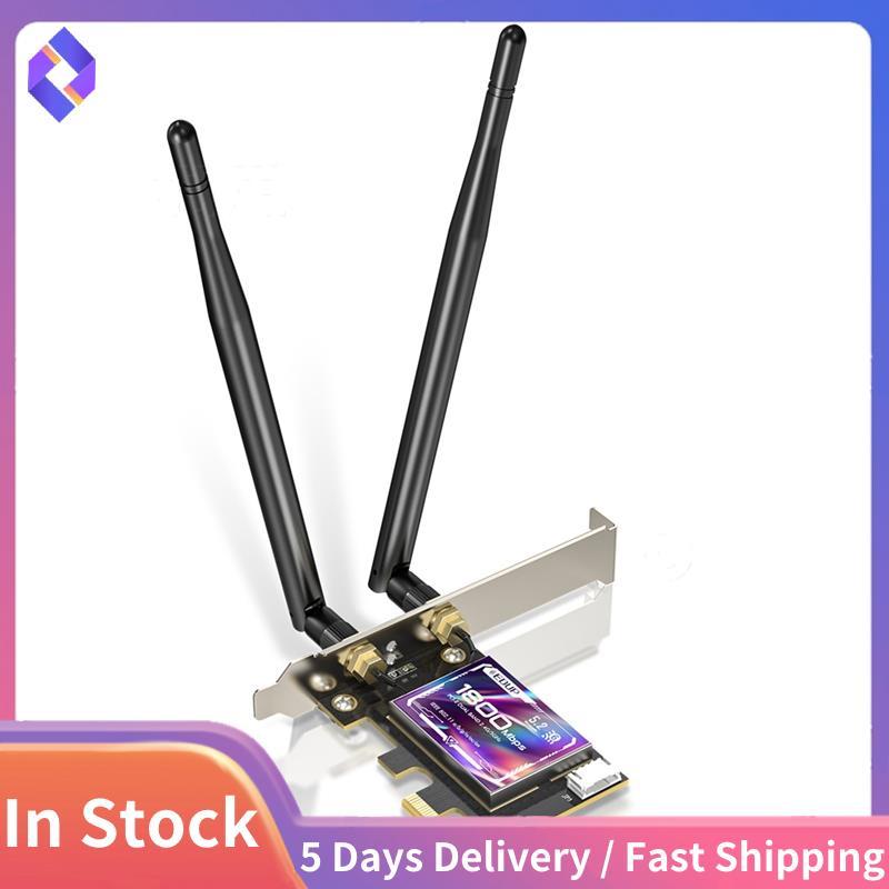 AX1800 WiFi 6 PCIe อะแดปเตอร์ Bluetooth5.2 Dual Band 2.4GHz 5.8GHz 1800Mbps พร้อม -MIMO สําหรับการเช