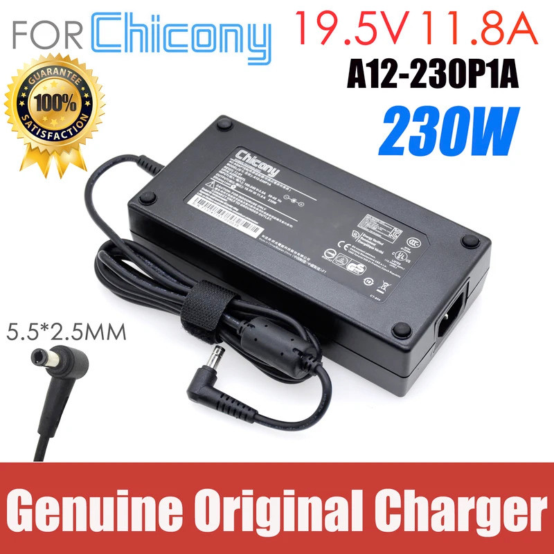 ของแท้ A12-230P1A 19.5V 11.8A 230W อะแดปเตอร์ Chicony ADP-230EB T A17-230P1A สําหรับ CLEVO P671HS-G 
