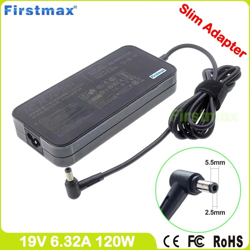 19V 6.32A 120W แล็ปท็อปอะแดปเตอร์ชาร์จสําหรับ Asus W518IK W518JF W518JX X450JB X550JD X550JX X550VA 