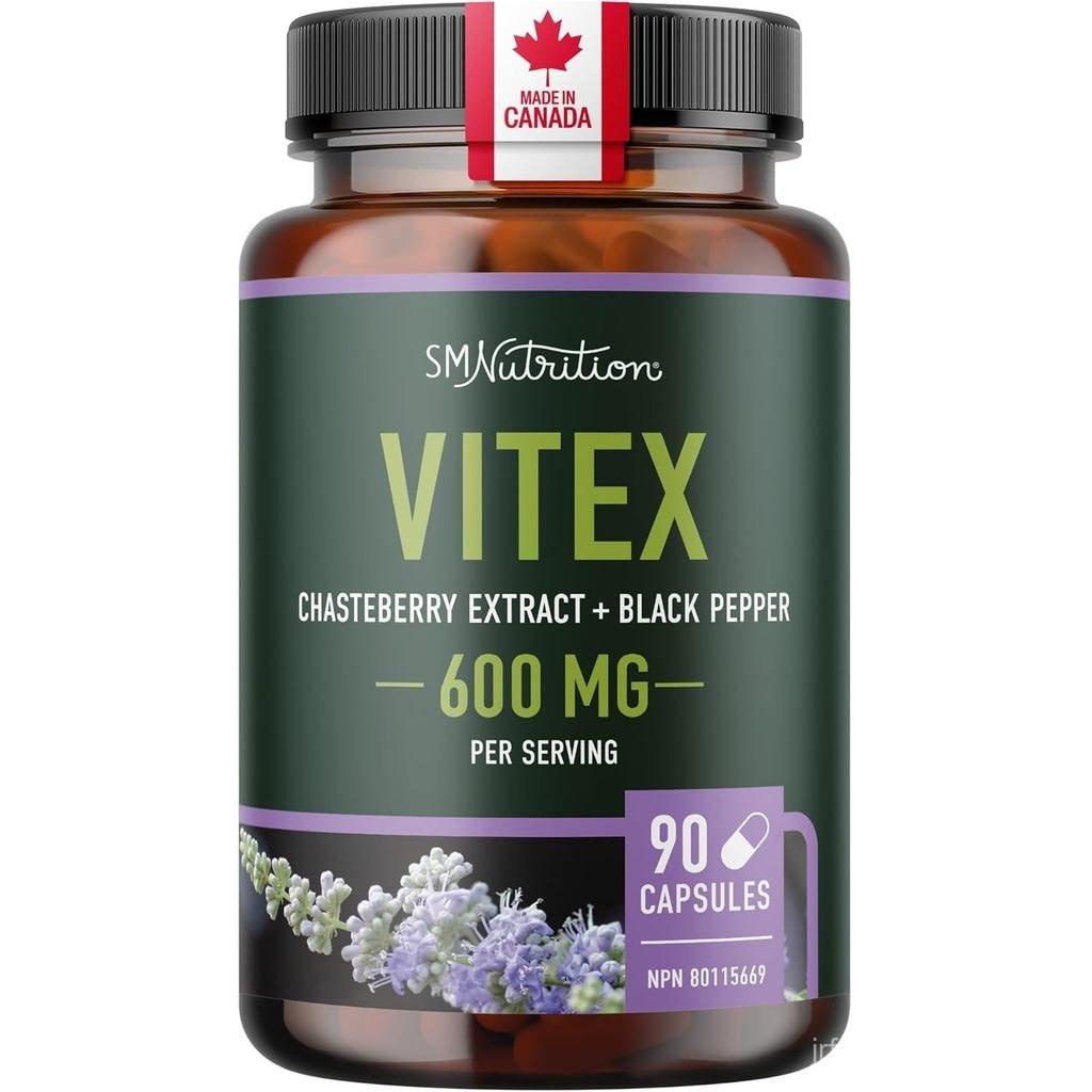 อาหารเสริม Vitex Casteberry 600มก | Agnus Castus สําหรับฮอร์โมนสมดุลของผู้หญิง, Menopause, ประจําเดื