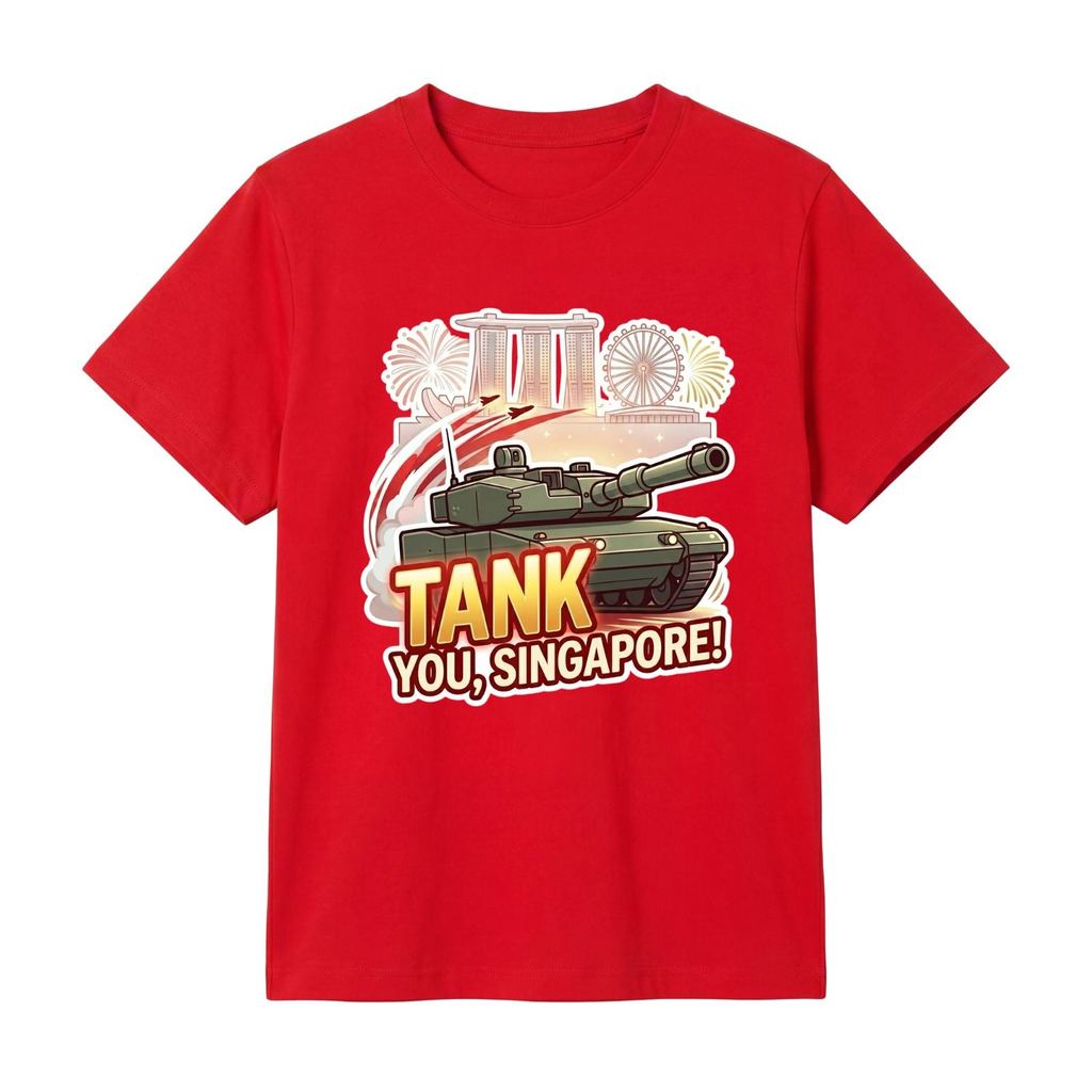 National Day Adult Kids Red T-Shirt Family Matching Outfit - TANK YOU