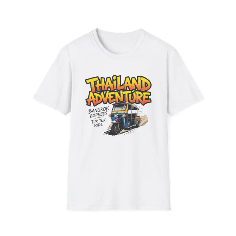Thailand Adventure T-Shirt Tuk Tuk Bankok Travel raphic Tee Southeast Asia Streetwear Souvenir ift f