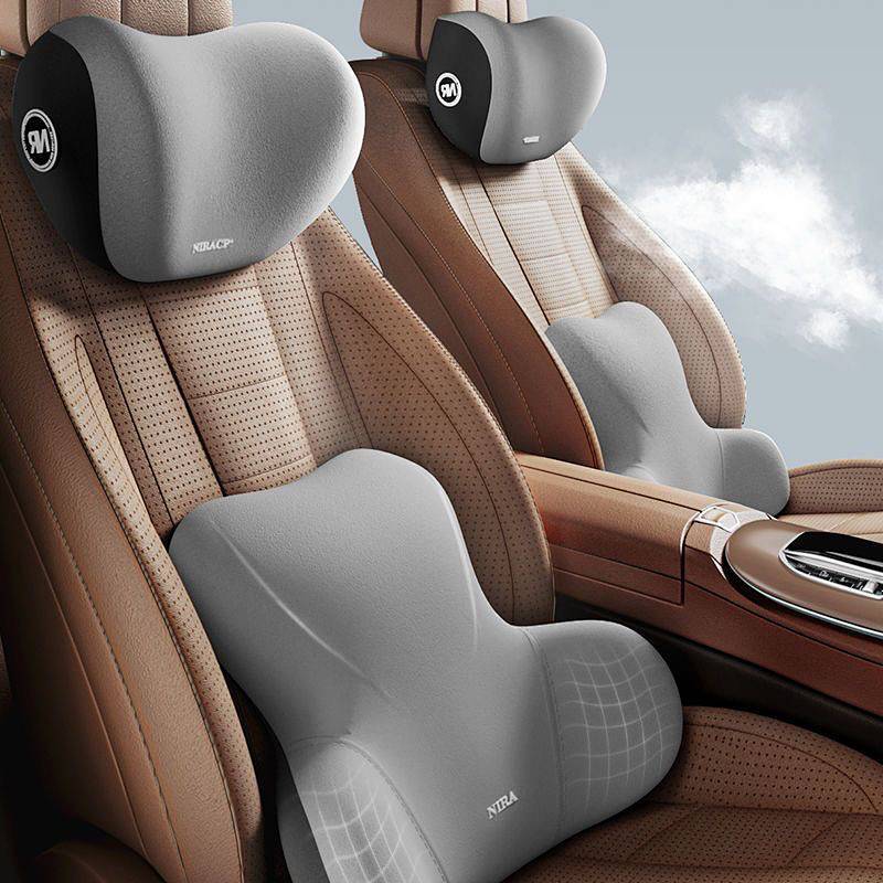 Automotive Headrest Car Neck Car Waist Cushion Back Cushion Waist Pad Lumbar Support Open Car Waist 