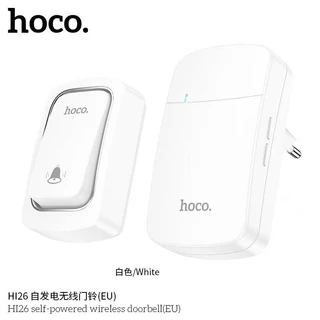 HOCO HI26 กริ่งไร้สาย ไม่ใช้ถ่าน ไม่ต้องเดินสายไฟ ระยะ 150 เมตร 60 ริงโทน ออดประตู hc6