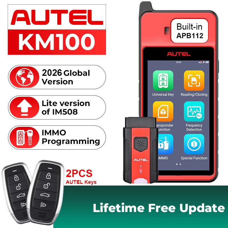 Autel MaxiIM KM100 Key Fob โปรแกรมเมอร์ Immobilizizer เครื่องมือ Key Creation IMMO การเรียนรู้ชิปอ่า
