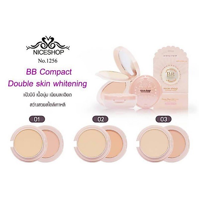 แป้งบีบี 2 ชั้น Nice Shop Precious BB Compact Mineral Whitening SPF30 PA++