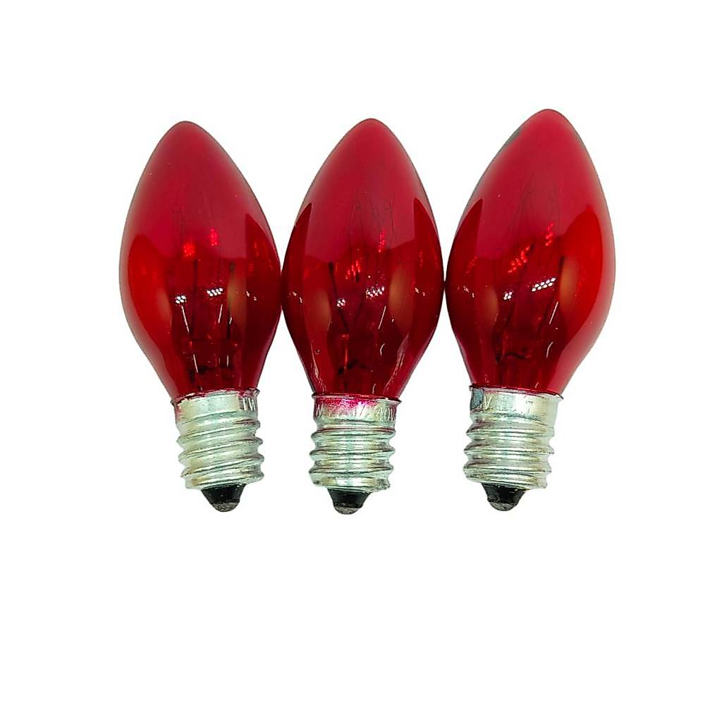 3pcs หลอดไฟศาลเจ้า หลอดไฟเจ้าที่ 7w  ขั้ว E12