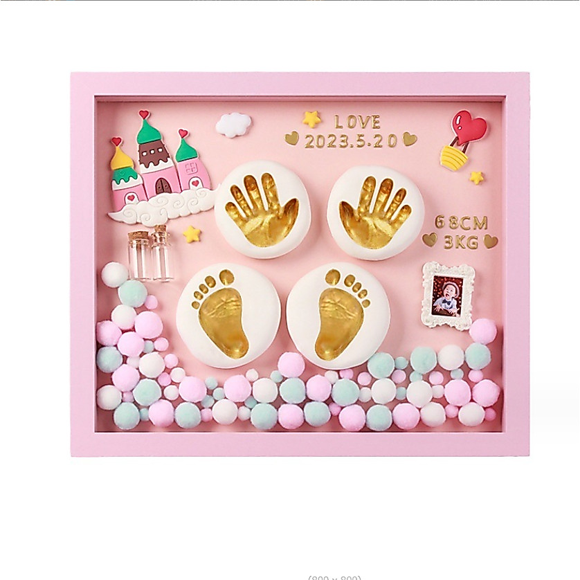 (🇹🇭พร้อมส่ง) ชุดปั๊มมือเท้าเด็กแรกเกิด ขนาดใหญ่ 12นิ้ว กรอบมือเท้าเด็ก DIY  ส่งจาก กทม. ส่งไว